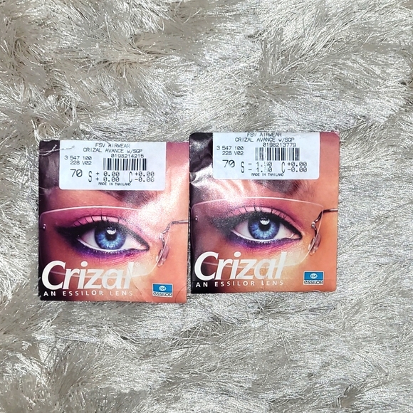 NEW 1 Pairs Polycarbonate Aspherical Crizal Avancce stock lens -1.50 - Picture 1 of 5